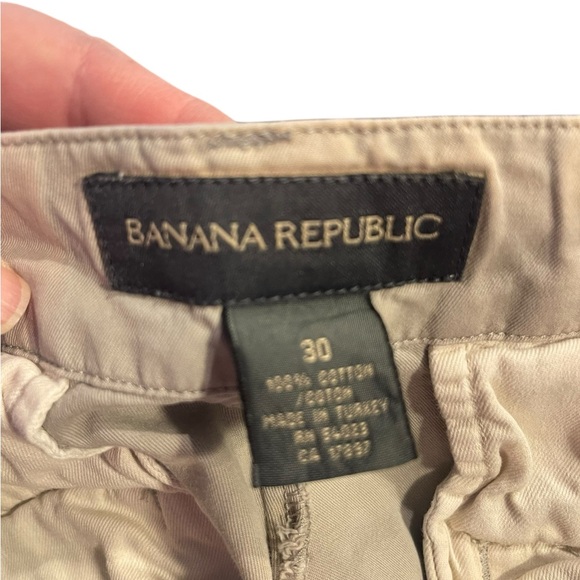 Banana Republic Shorts Mens 30 Beige Khaki Chino Plain Front Regular Fit Cotton - Picture 5 of 5